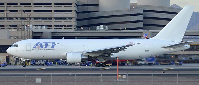 Air Transport International Boeing 767-281 N791AX, Phoenix Sky Harbor, December 19, 2015
